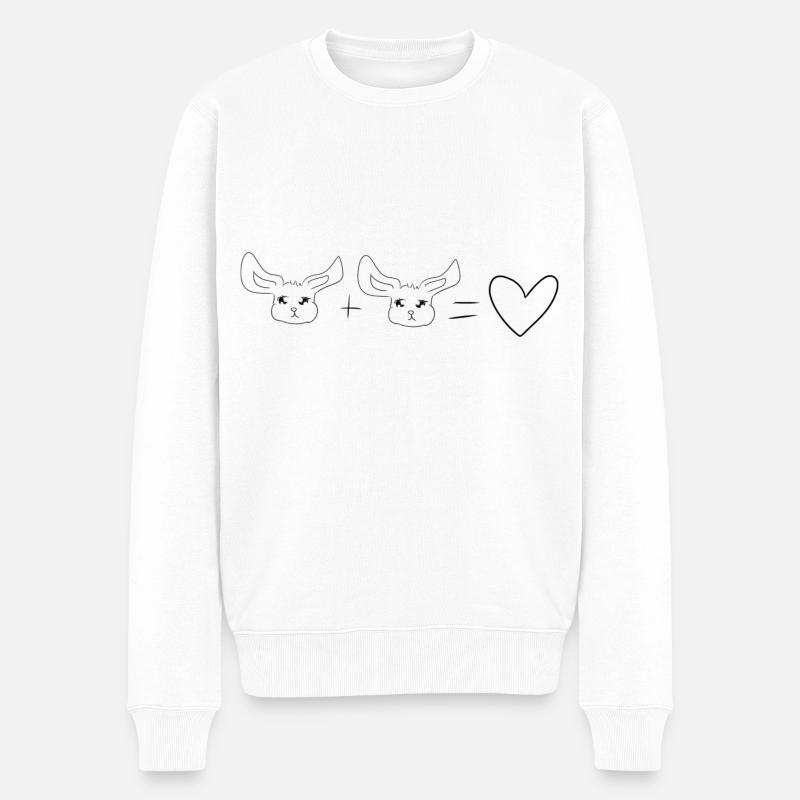 Gleichung Rechnung - Männer Premium Bio Pullover - Weiß