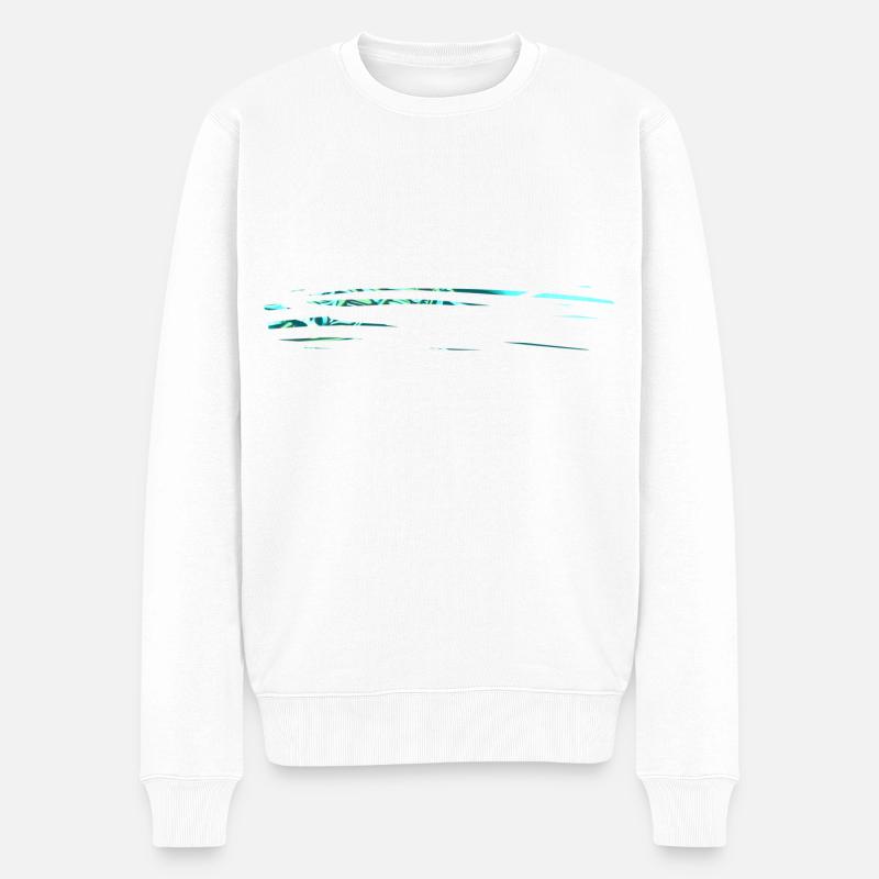 linien linie - Männer Premium Bio Pullover - Weiß