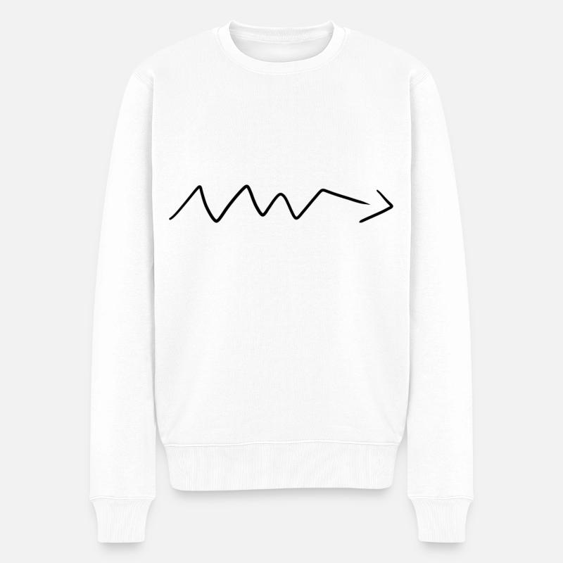 flèche zacken - Pull Premium bio Homme - blanc