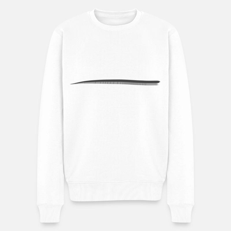 linie metall silber strich - Männer Premium Bio Pullover - Weiß