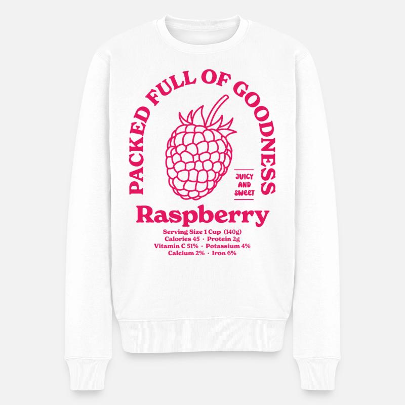 Raspberry Nutritional - Men's Premium Organic Jumper - white