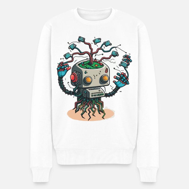 Maschinelles Lernen - Männer Premium Bio Pullover - Weiß
