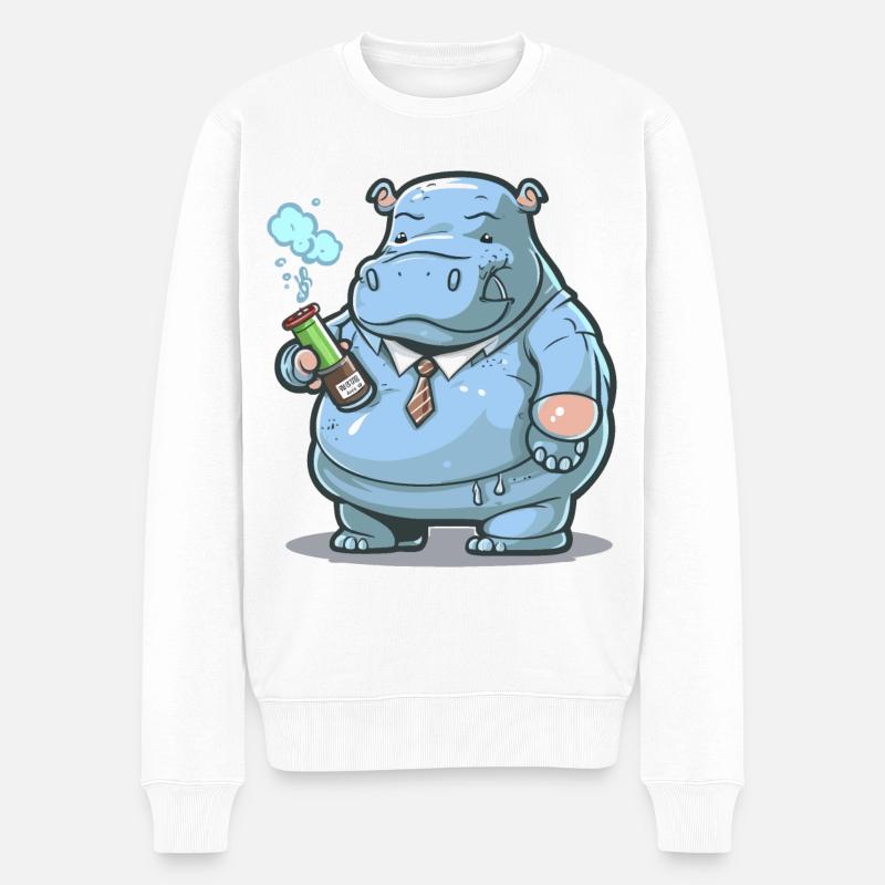 Vapotame Hippo - Pull Premium bio Homme - blanc