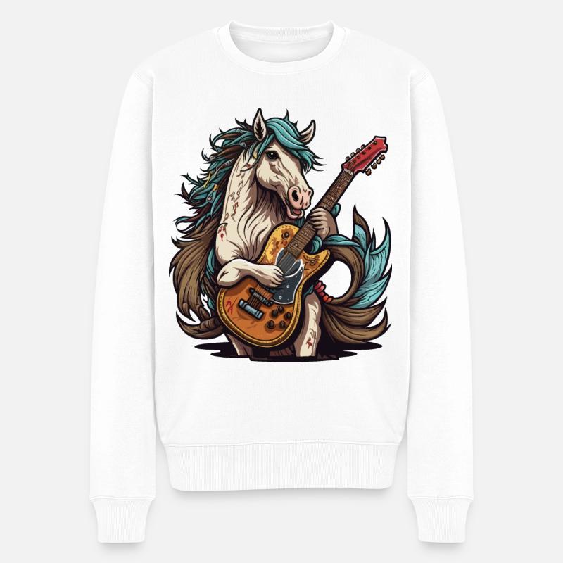 Rocher du cheval - Pull Premium bio Homme - blanc