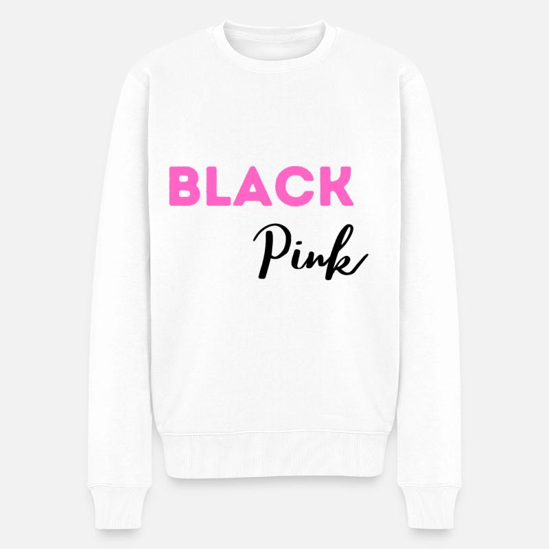 Black Pink - Männer Premium Bio Pullover - Weiß