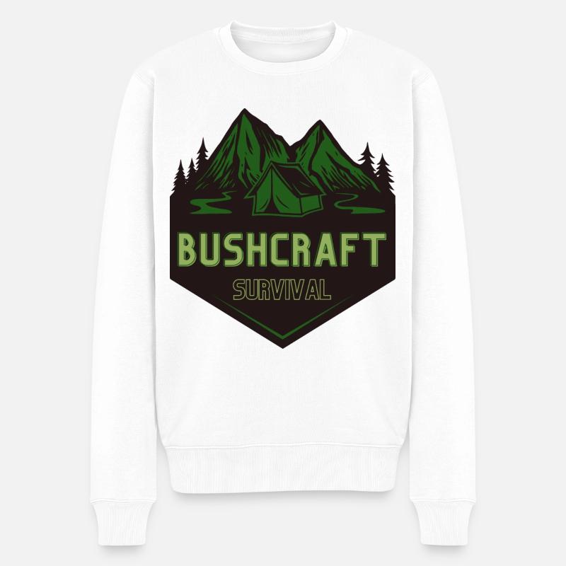 Survie en bushcraft - Pull Premium bio Homme - blanc