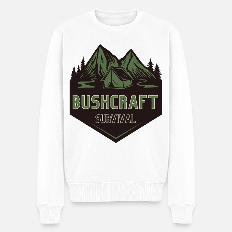 Survie en bushcraft - Pull Premium bio Homme - blanc