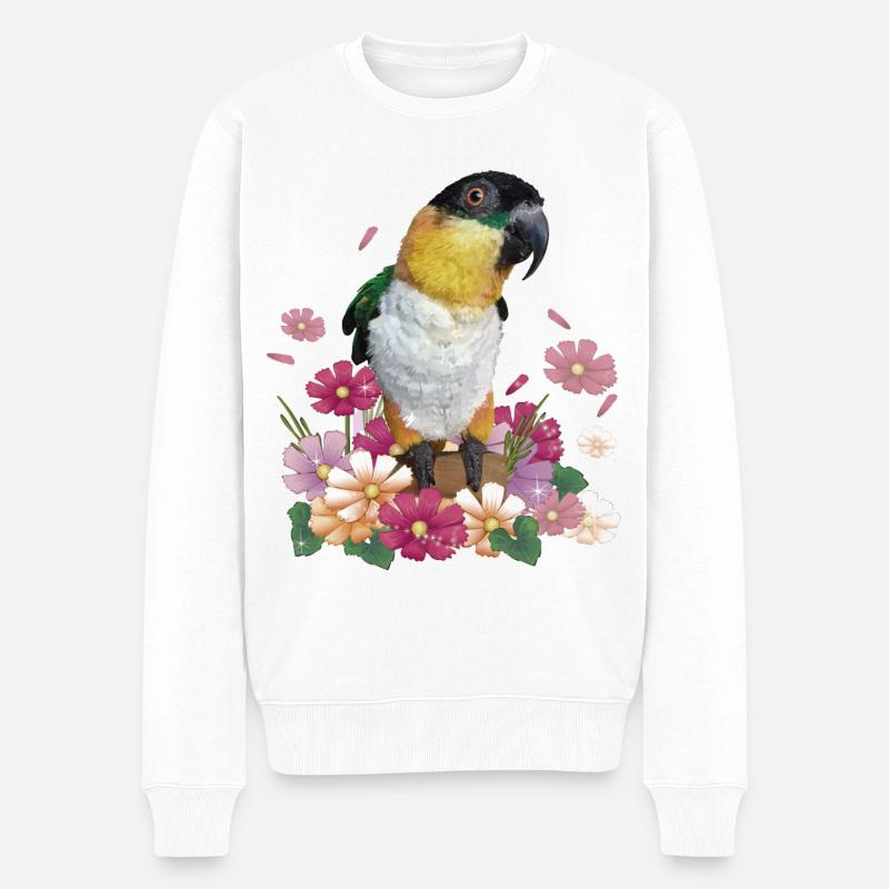 Der Schwarzkopf-Caique - Männer Premium Bio Pullover - Weiß