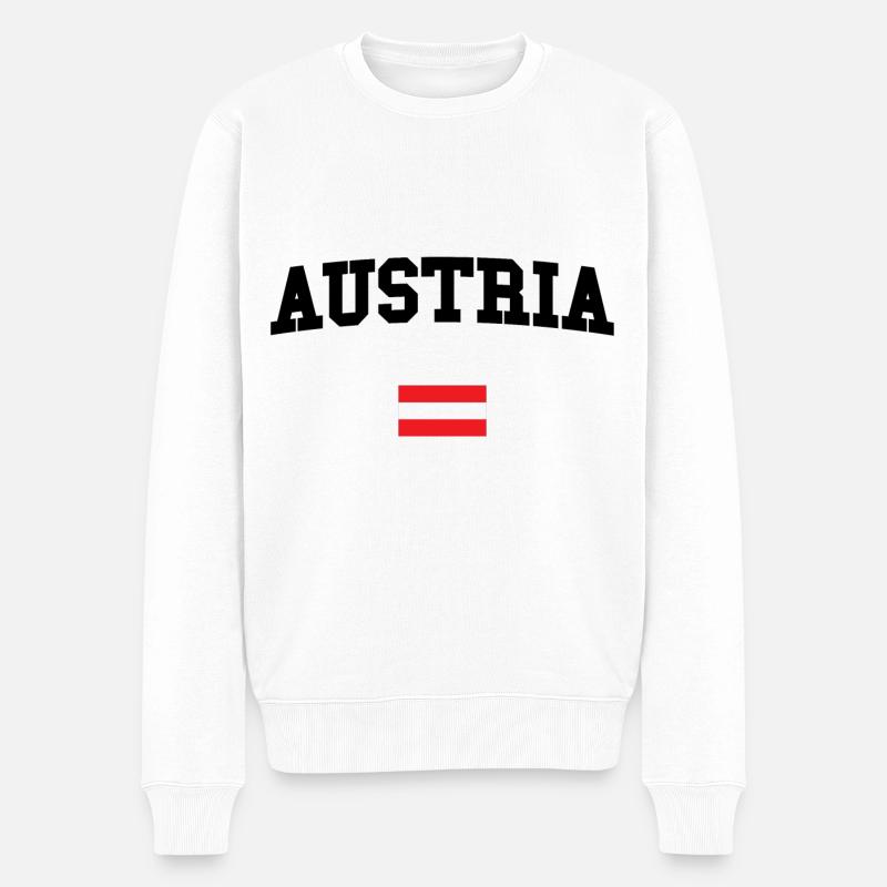ÖSTERREICH - Männer Premium Bio Pullover - Weiß