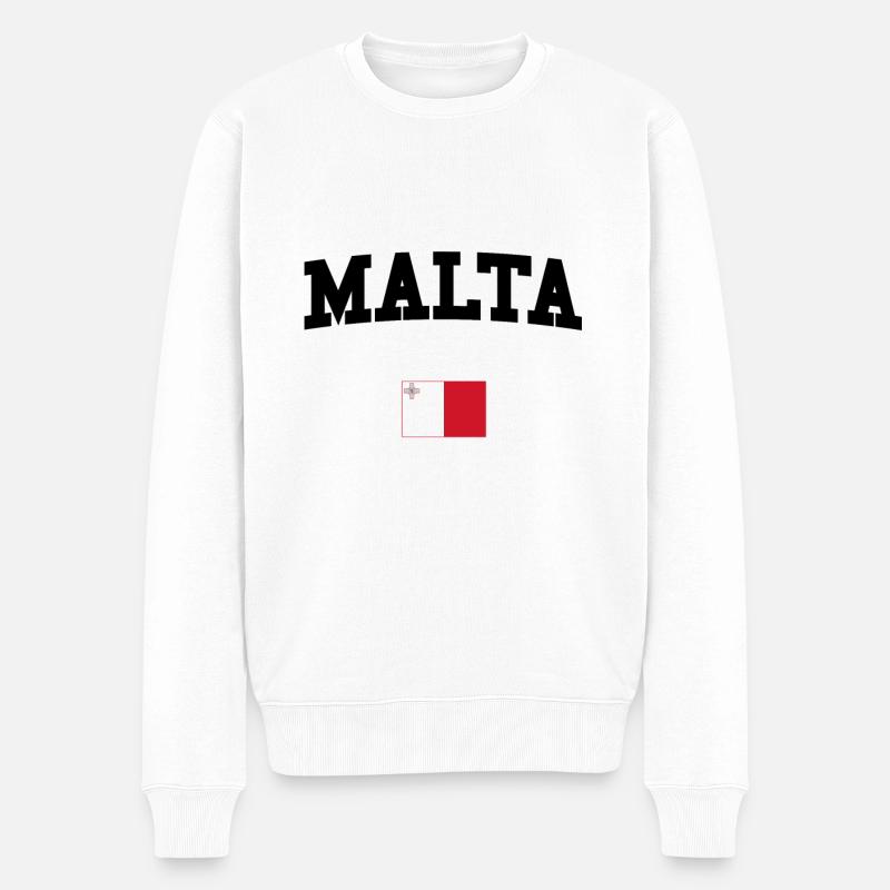 MALTE - Pull Premium bio Homme - blanc