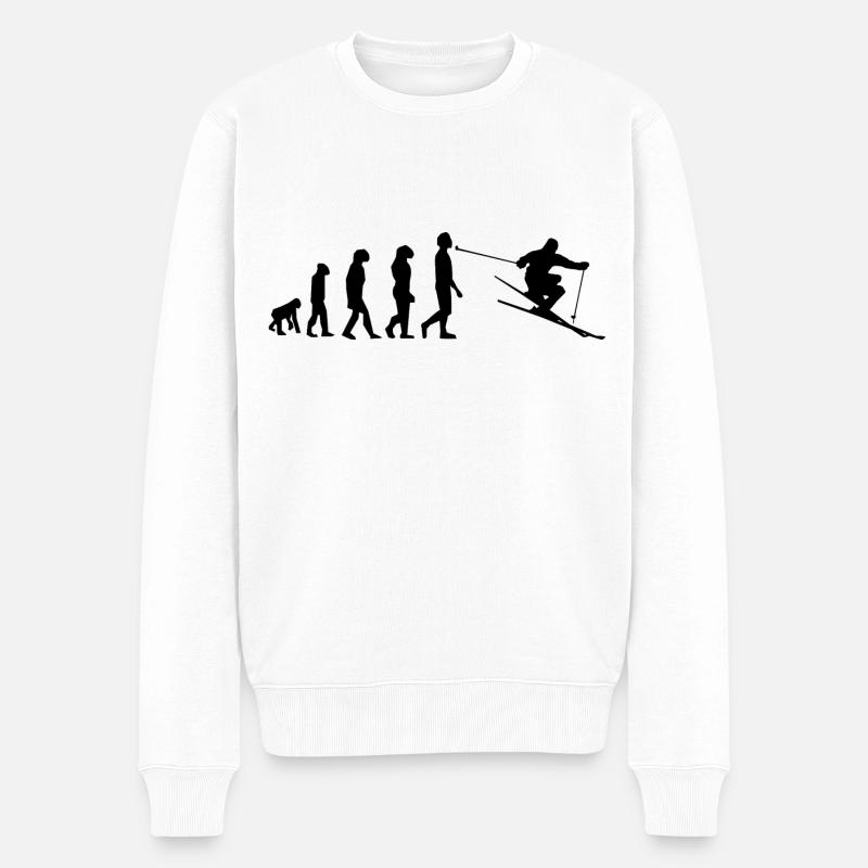 SKI EVOLUTION - Men's Premium Organic Jumper - white