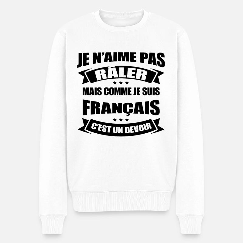 RÂLEUR FRANÇAIS - Pull Premium bio Homme - blanc