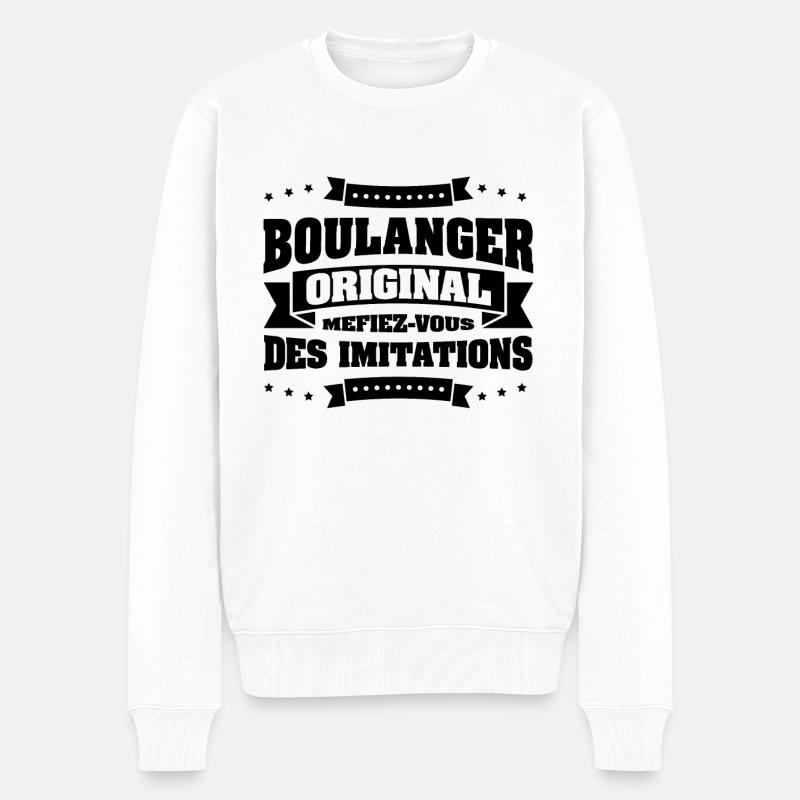 BOULANGER ORIGINAL - Pull Premium bio Homme - blanc