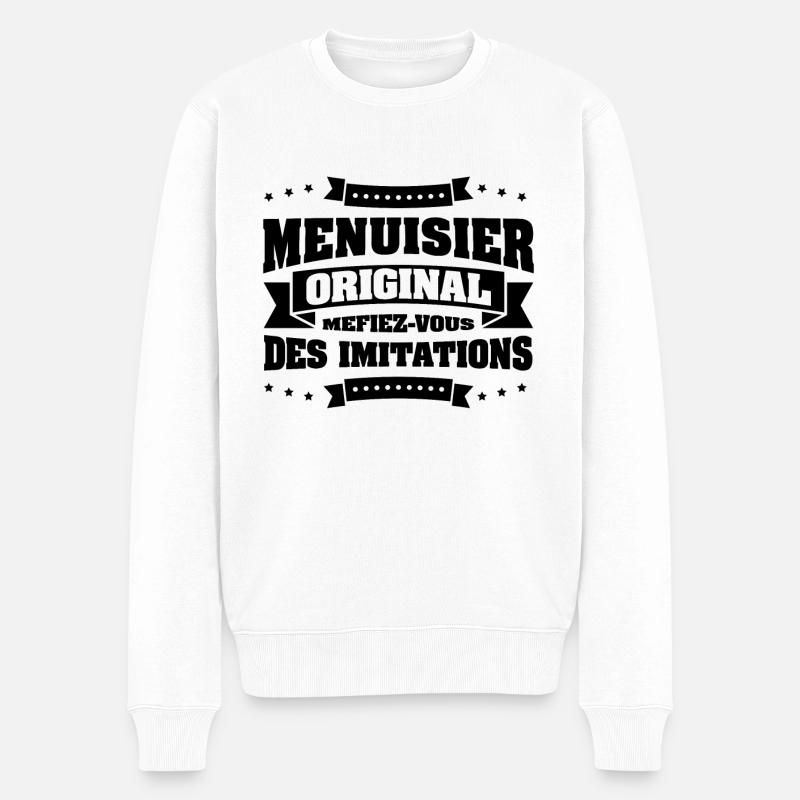 MENUISIER ORIGINAL - Pull Premium bio Homme - blanc