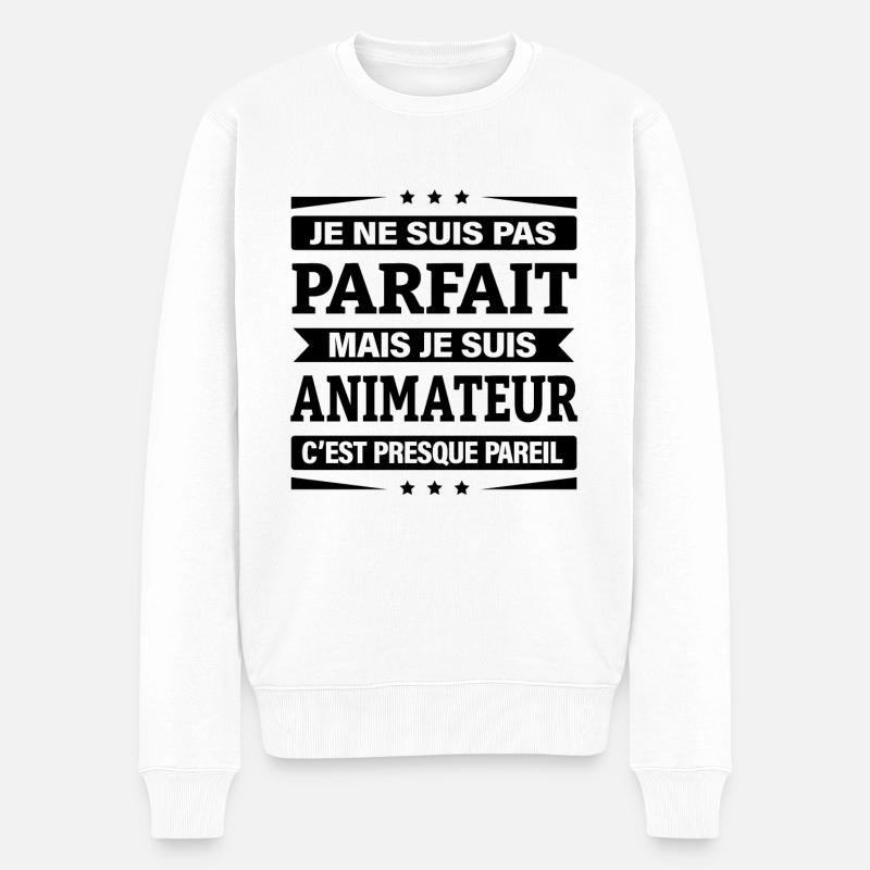 ANIMATEUR - Pull Premium bio Homme - blanc