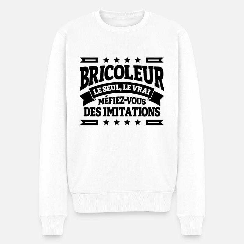 LE VRAI BRICOLEUR - Pull Premium bio Homme - blanc