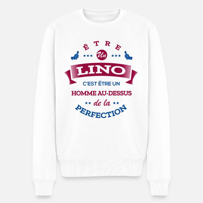 LINO PARFAIT - NOM LINO - Pull Premium bio Homme - blanc