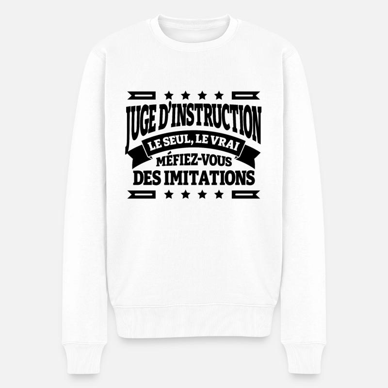 JUGE D'INSTRUCTION LE SEUL LE VRAI - Pull Premium bio Homme - blanc