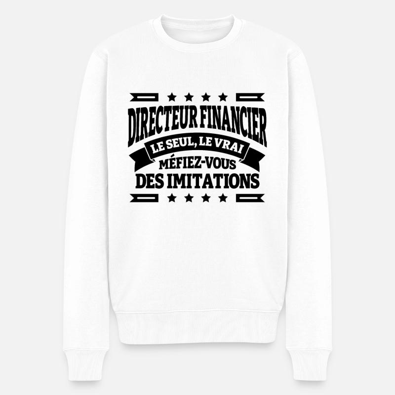 DIRECTEUR FINANCIER LE SEUL LE VRAI - Pull Premium bio Homme - blanc