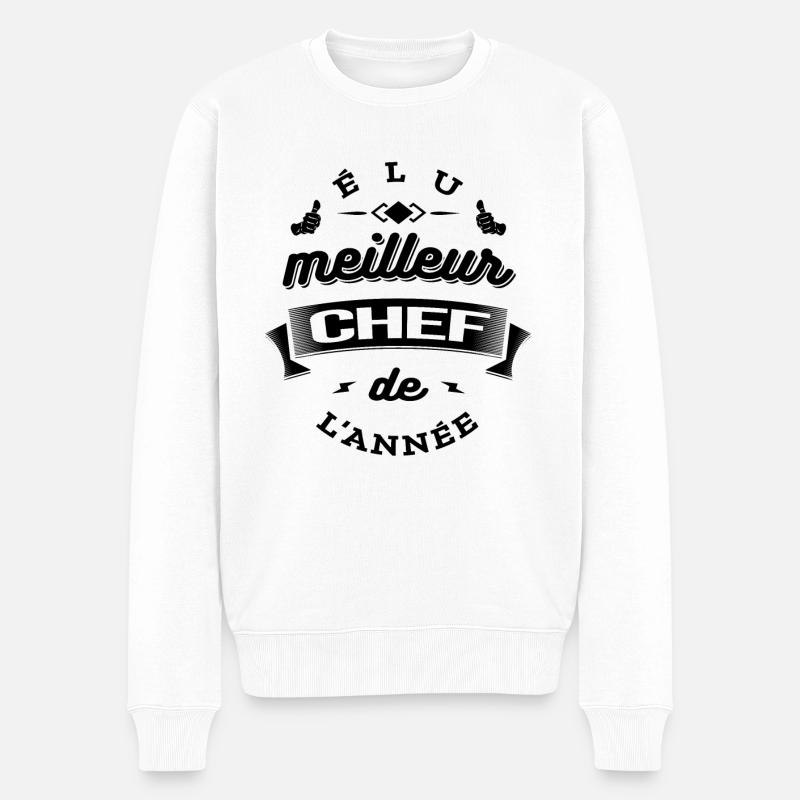 ÉLU MEILLEUR CHEF DE L'ANNÉE - Pull Premium bio Homme - blanc