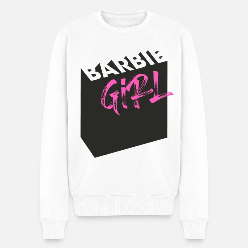Barbie Girl Écriture - Pull Premium bio Homme - blanc