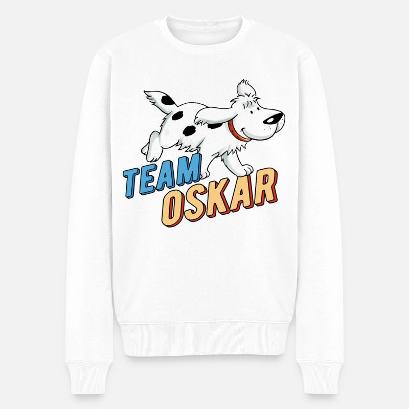 TKKG Team Oskar Hund - Männer Premium Bio Pullover - Weiß