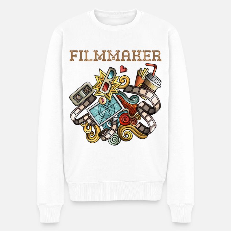 Cinéaste et vidéaste - Pull Premium bio Homme - blanc