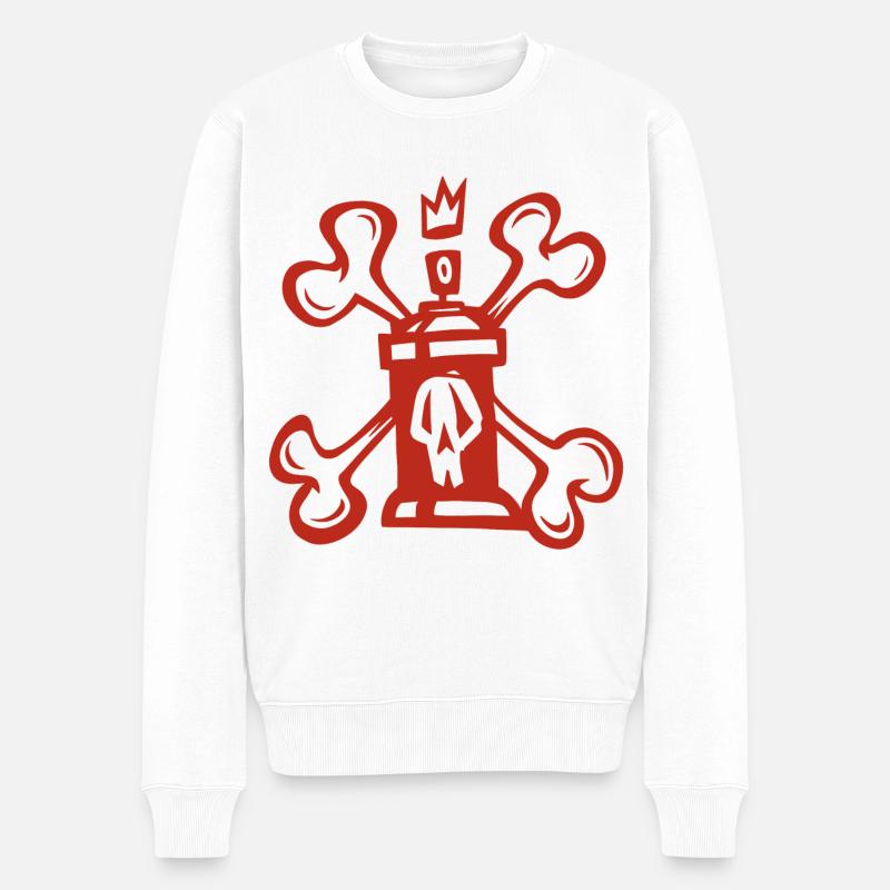 DEATH SPRAY - Pull Premium bio Homme - blanc