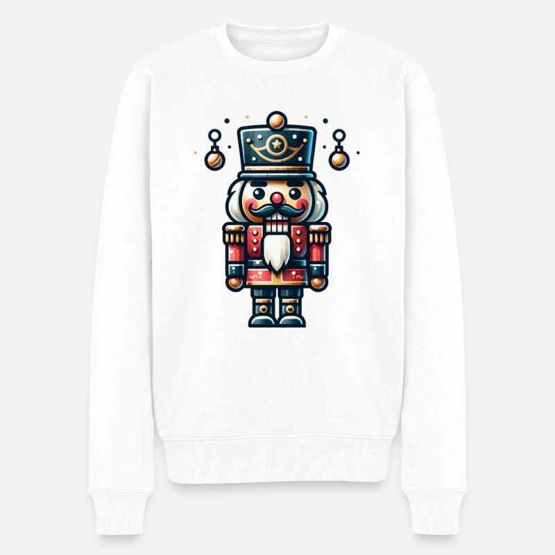 Nussknacker - Männer Premium Bio Pullover - Weiß