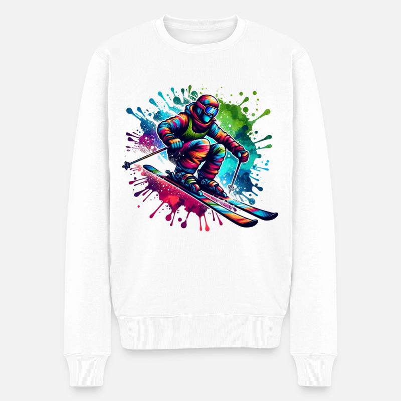 Ski Skiing - Pull Premium bio Homme - blanc
