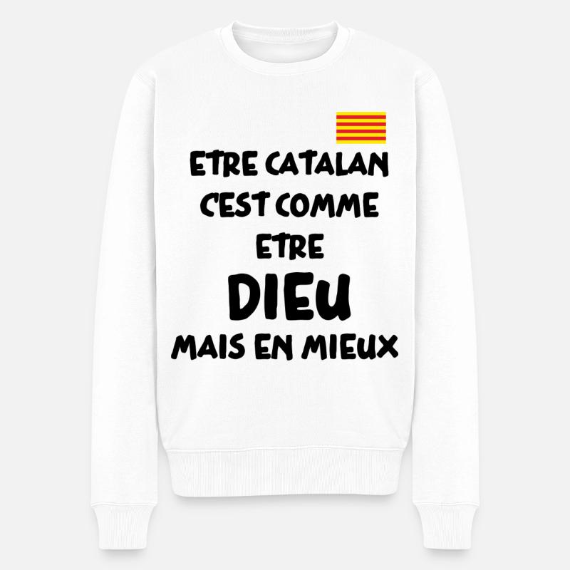 Catalan - Pull Premium bio Homme - blanc