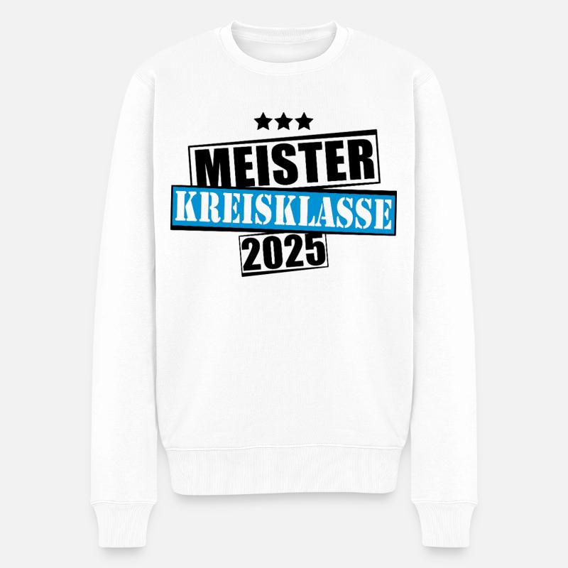 Meister Kreisklasse 2025 Aufstiegstrikot - Männer Premium Bio Pullover - Weiß