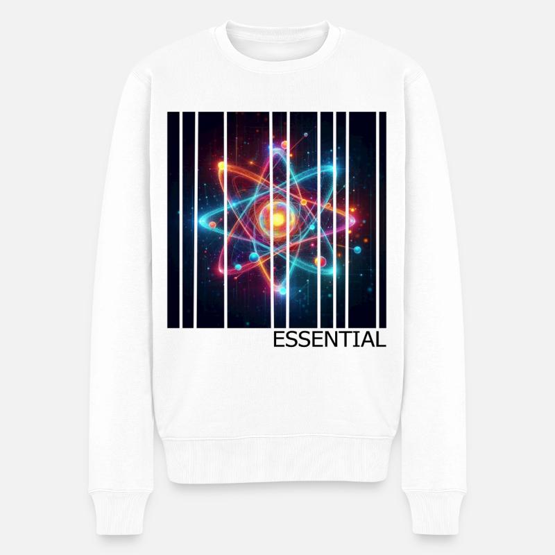 Atom - Männer Premium Bio Pullover - Weiß