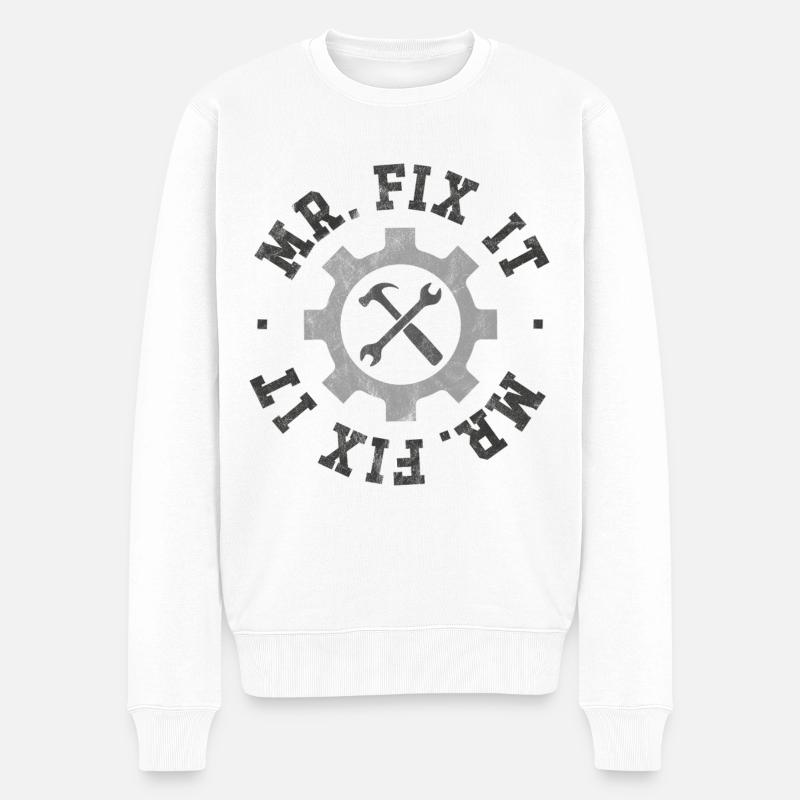 M. Fix It - Pull Premium bio Homme - blanc