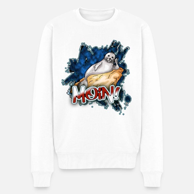 Moin Robbe | Yolo-Artwork - Pull Premium bio Homme - blanc