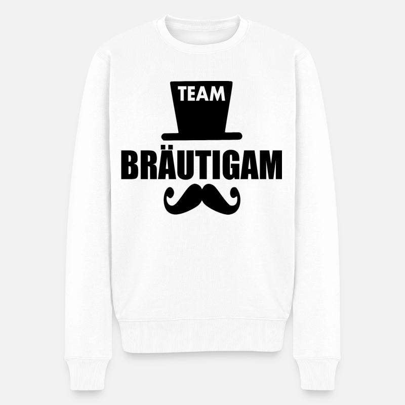 Team bräutigam - Männer Premium Bio Pullover - Weiß