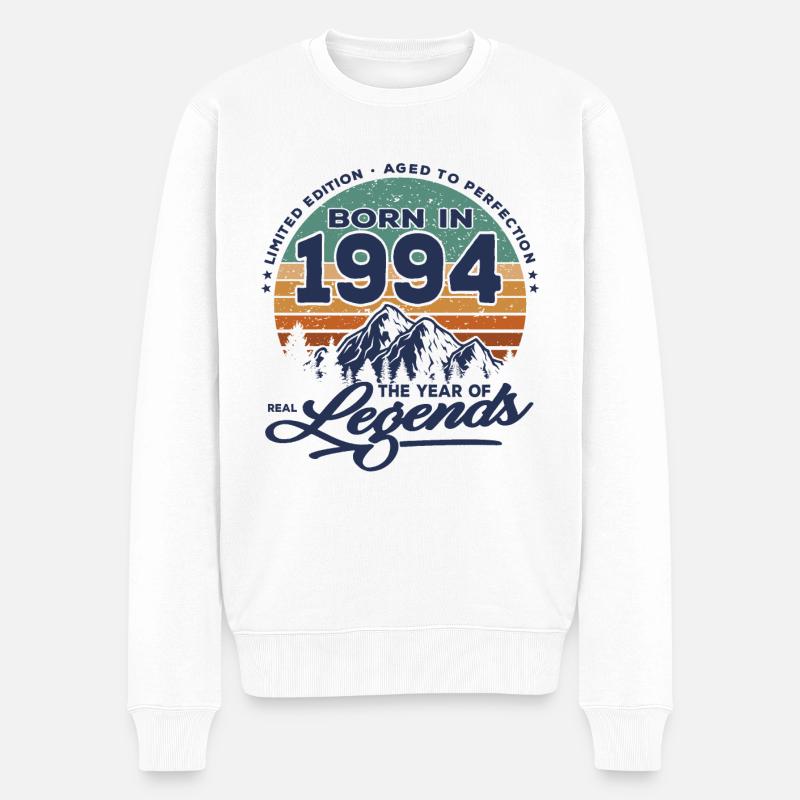 Legenden werden 1994 geboren - Männer Premium Bio Pullover - Weiß