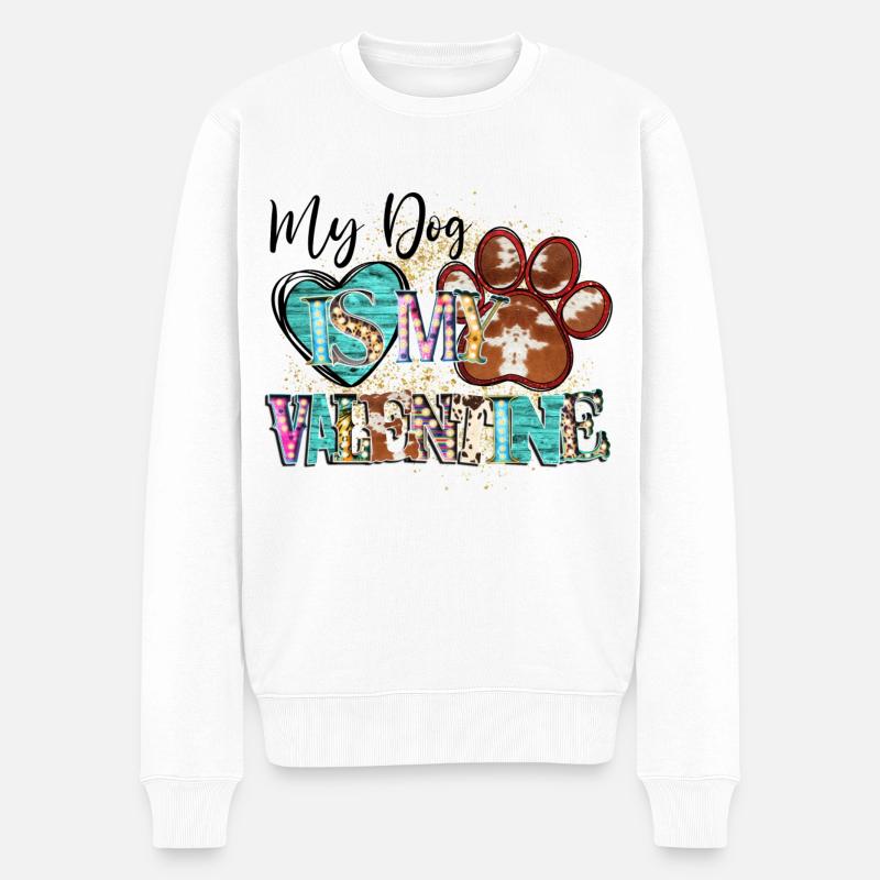 Mon chien est ma Valentine - Pull Premium bio Homme - blanc
