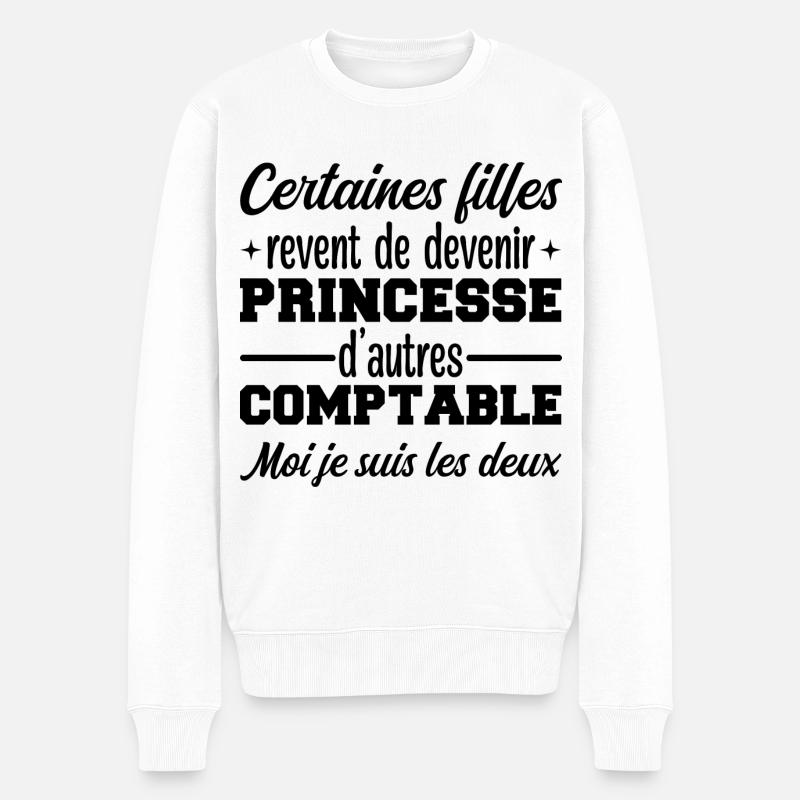 Princesse Comptable - Pull Premium bio Homme - blanc