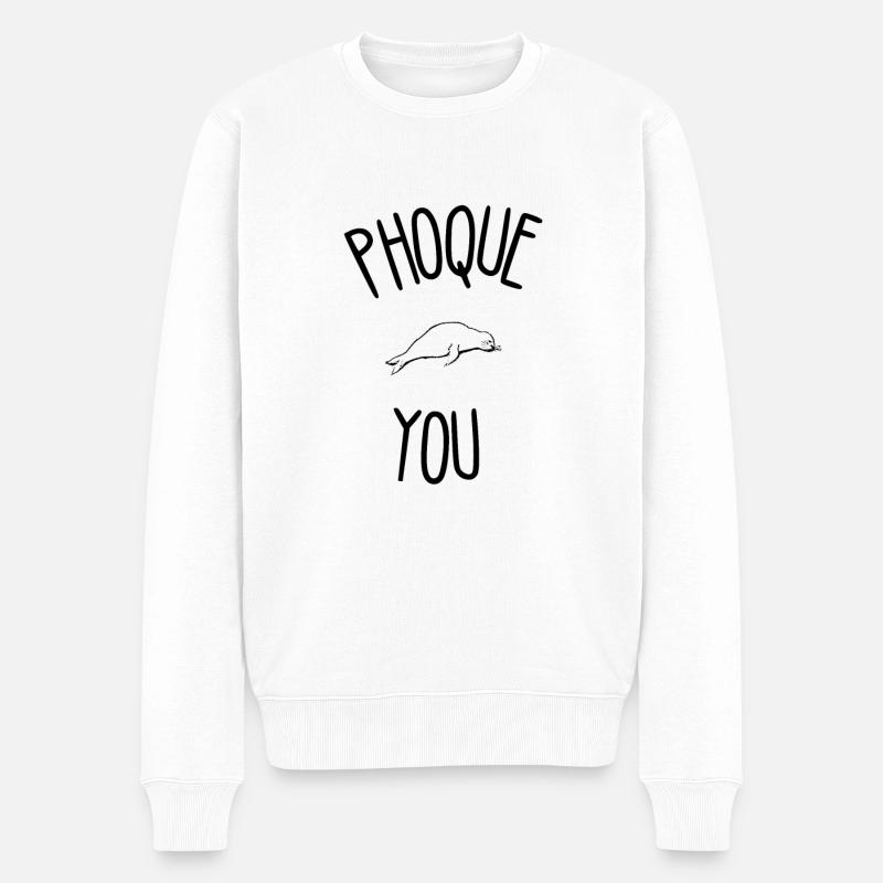 Siegel Humor - Männer Premium Bio Pullover - Weiß