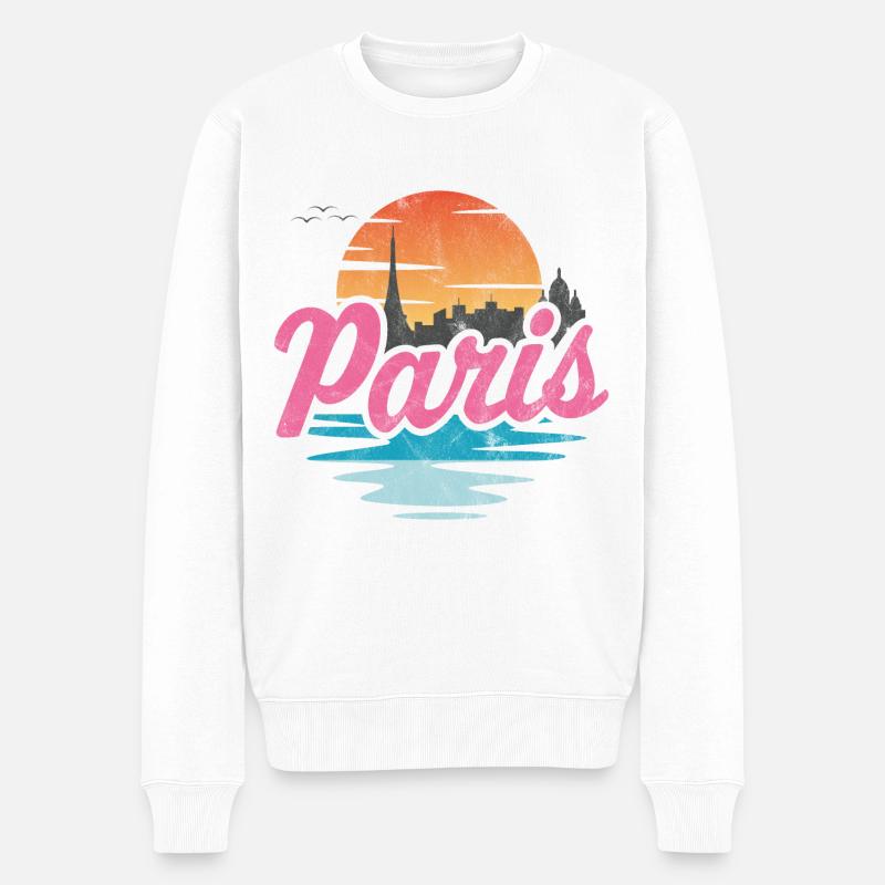 Ville de Paris - Pull Premium bio Homme - blanc