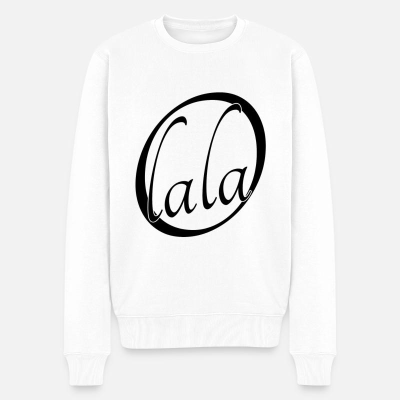Oh lala - Männer Premium Bio Pullover - Weiß