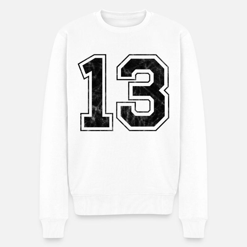 Numéro 13 - Pull Premium bio Homme - blanc