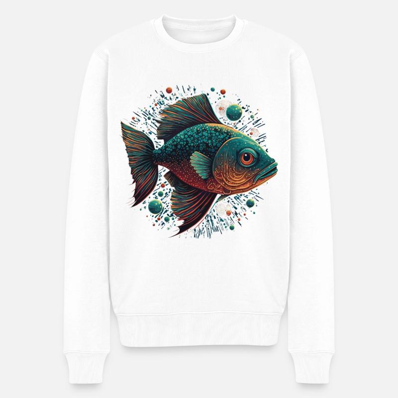 Amour du poisson - Pull Premium bio Homme - blanc