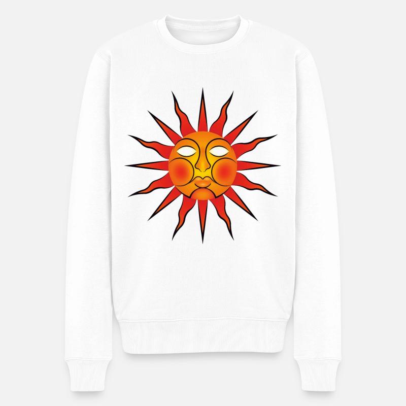 Folk Horror / Wicker Man Sun Sigil - Pull Premium bio Homme - blanc