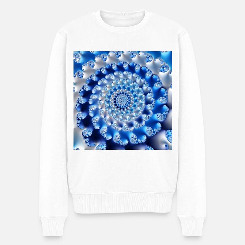 Fraktal #X36 - Männer Premium Bio Pullover - Weiß