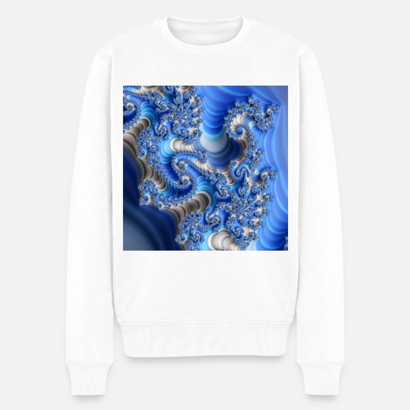 Fraktal #X38 - Männer Premium Bio Pullover - Weiß