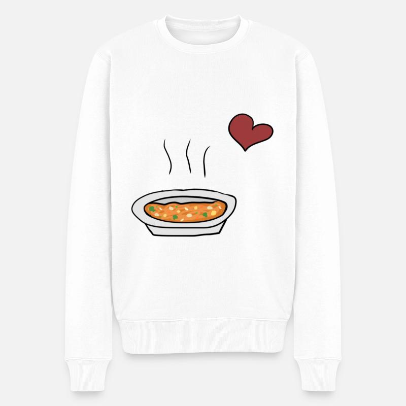 Soupe alimentaire - Pull Premium bio Homme - blanc