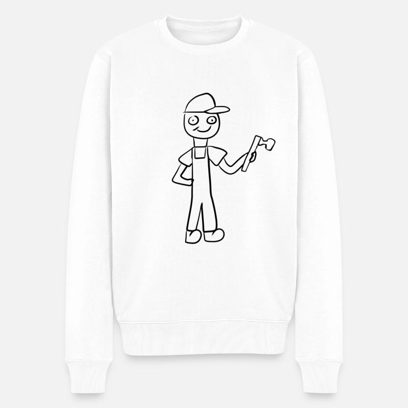 Handwerker Handwerk - Männer Premium Bio Pullover - Weiß