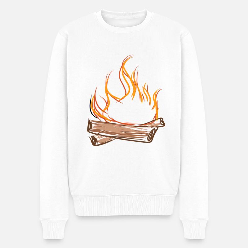 Feu de camp - Pull Premium bio Homme - blanc